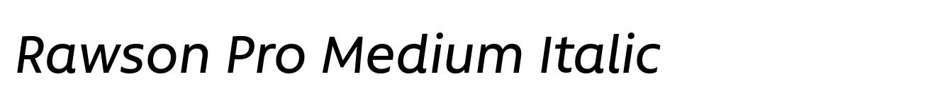 Rawson Pro Medium Italic